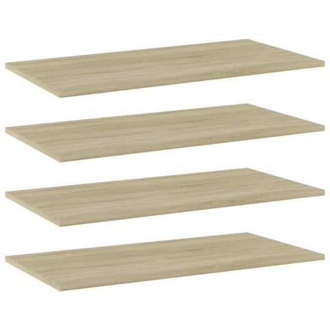 Bookshelf Boards 4 Pcs Sonoma Oak 80X40x1.5 Cm Engineered Wood