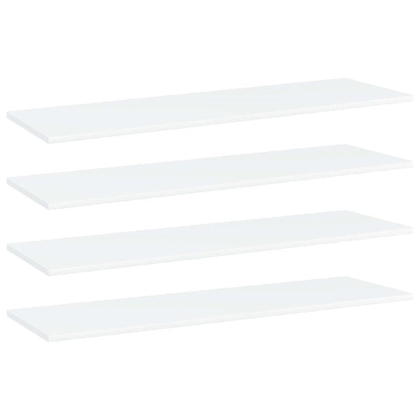 Bookshelves Bookshelf Boards 4 Pcs White Engineered Wood