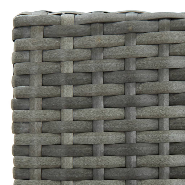 5 Piece Garden Bar Set With Cushions Poly Rattan Grey Patio Furniture Sets