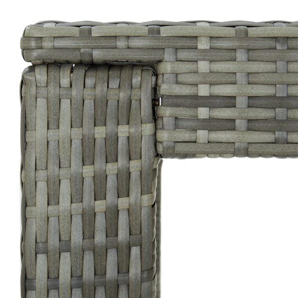 5 Piece Outdoor Bar Set With Cushions Poly Rattan Grey Patio Furniture Sets
