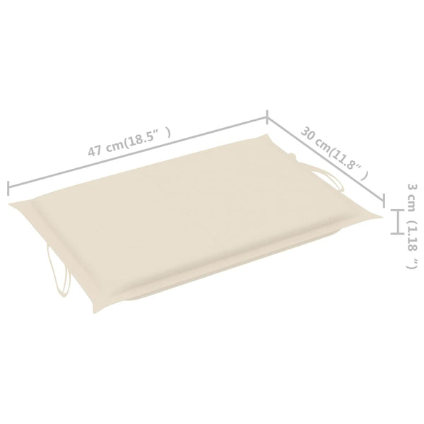 Rocking Sun Lounger With Cushion Solid Teak Wood Loungers