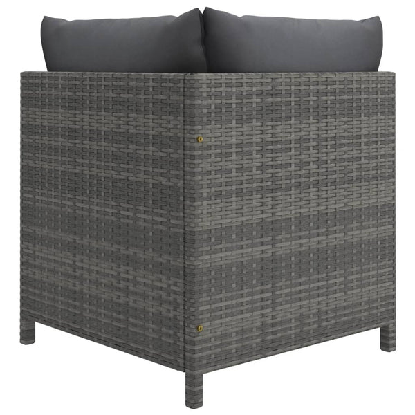 Vidaxl 11 Piece Garden Lounge Set With Cushions Poly Rattan Grey Loungers