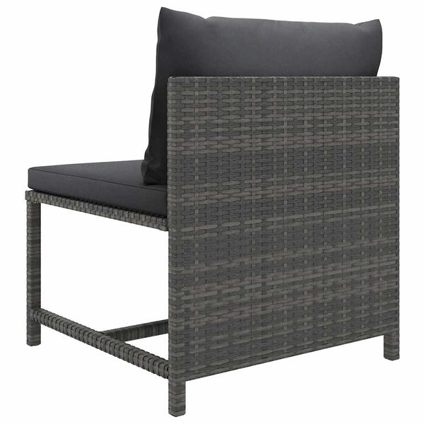 Vidaxl 11 Piece Garden Lounge Set With Cushions Poly Rattan Grey Loungers