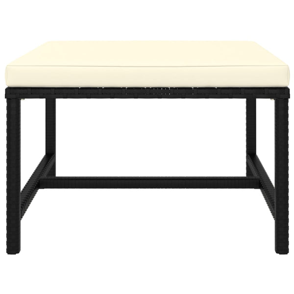 9 Piece Garden Lounge Set With Cushions Poly Rattan Black Patio Furniture Sets