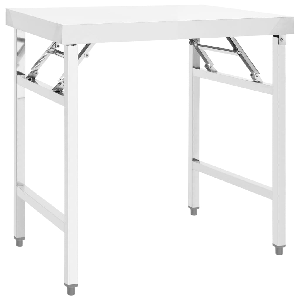 Kitchen Carts Kitchen Folding Work Table 85X60x80 Cm Stainless Steel