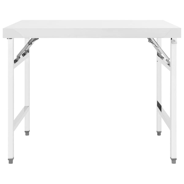 Kitchen Folding Work Table 100X60x80 Cm Stainless Steel Kitchen Carts