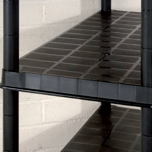 Storage Shelf 5 Tier Black 170X40x185 Cm Plastic Tool Shelving & Racking Systems