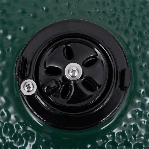 2 In 1 Kamado Barbecue Grill Smoker Ceramic 56 Cm Green Barbecues Grills & Smokers