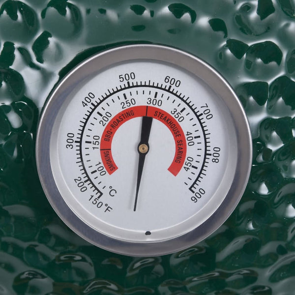 2 In 1 Kamado Barbecue Grill Smoker Ceramic 56 Cm Green Barbecues Grills & Smokers