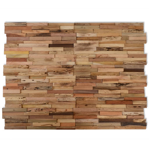 Wall Cladding Panels 10 Pcs 1.03 M Recycled Teak Wood Floor & Wall Tiles