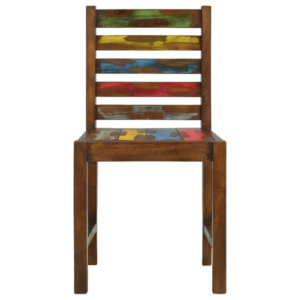 4 Pcs Solid Reclaimed Wood Dining Chairs