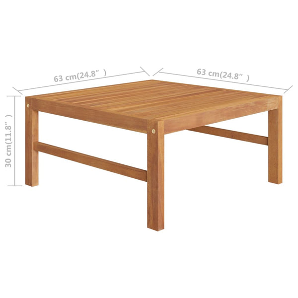 Garden Table 63X63x30 Cm Solid Teak Wood Patio & Garden Tables