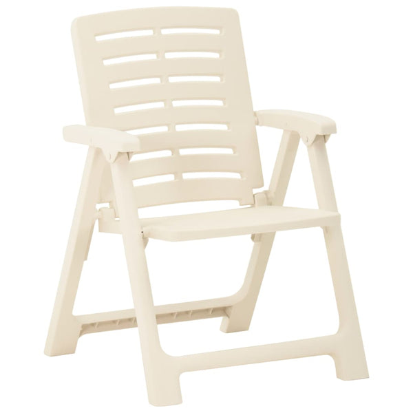 Garden Chairs 2 Pcs Plastic White Patio Chairs
