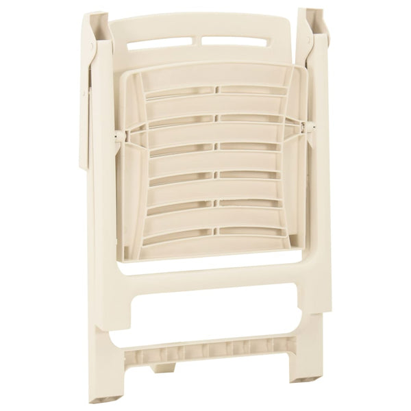 Garden Chairs 2 Pcs Plastic White Patio Chairs