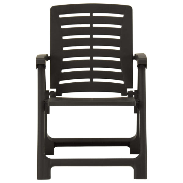 Garden Chairs 2 Pcs Plastic Anthracite Patio Chairs