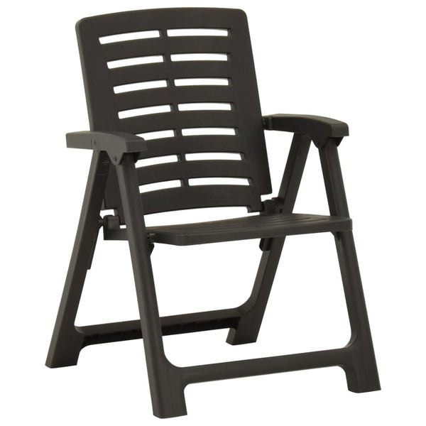 Garden Chairs 2 Pcs Plastic Anthracite Patio Chairs
