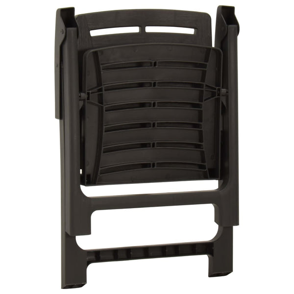 Garden Chairs 2 Pcs Plastic Anthracite Patio Chairs