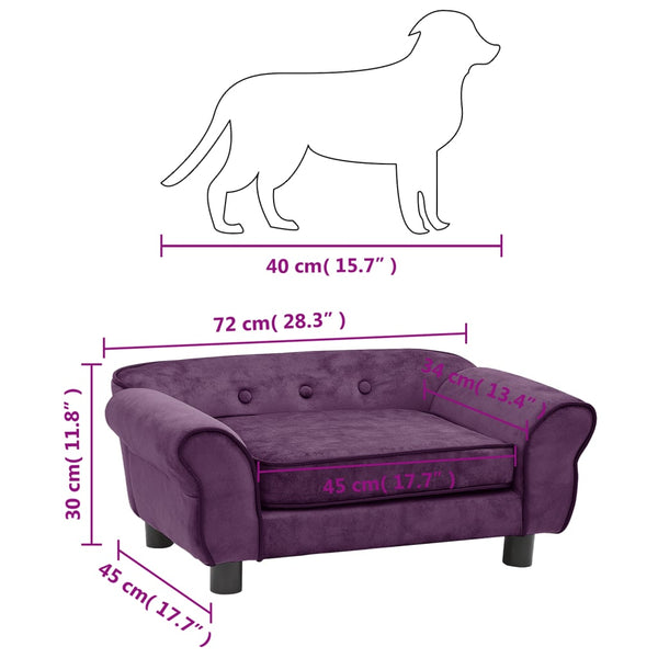 Dog Sofa 72X45x30 Cm Plush