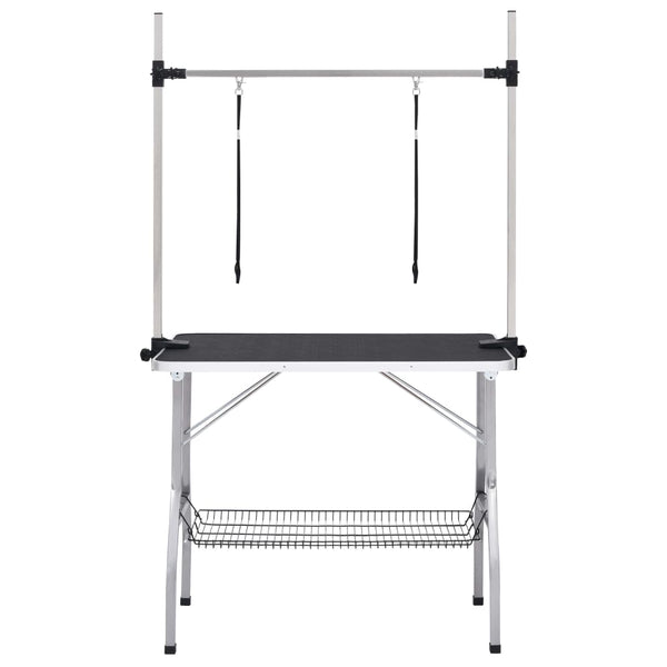 Vidaxl Dog Grooming Table With 2 Loops And Basket Grooming Tables