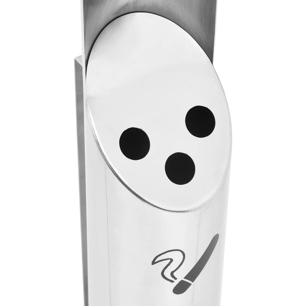 Wall Mounted Ashtray Stainless Steel Silver Ashtrays