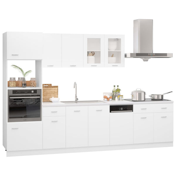 7 Piece Kitchen Cabinet Set White Engineered Wood Kitchen Cabinet Doors And Fronts