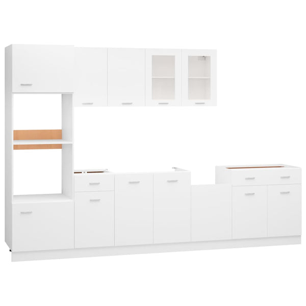 7 Piece Kitchen Cabinet Set White Engineered Wood Kitchen Cabinet Doors And Fronts