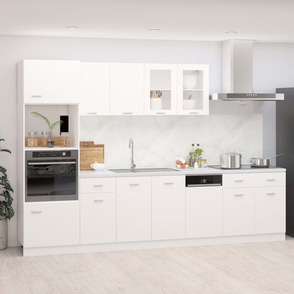 7 Piece Kitchen Cabinet Set White Engineered Wood Kitchen Cabinet Doors And Fronts