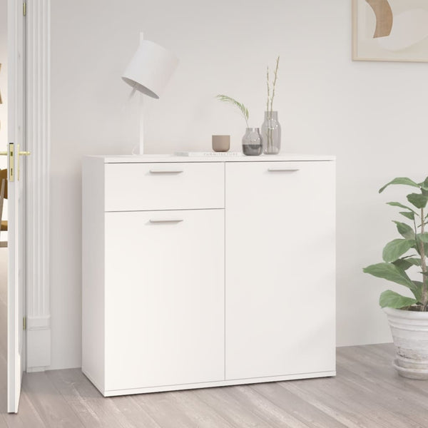 Sideboard White 80X36x75 Cm Engineered Wood Sideboards & Buffets