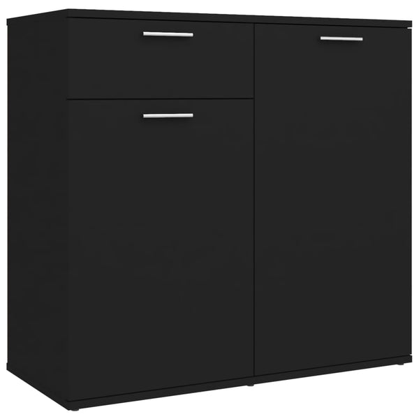 Sideboard Black 80X36x75 Cm Engineered Wood Sideboards & Buffets