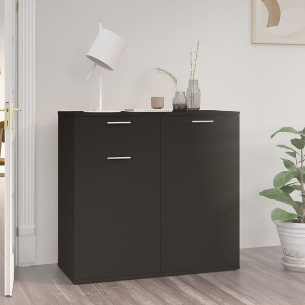 Sideboard Black 80X36x75 Cm Engineered Wood Sideboards & Buffets