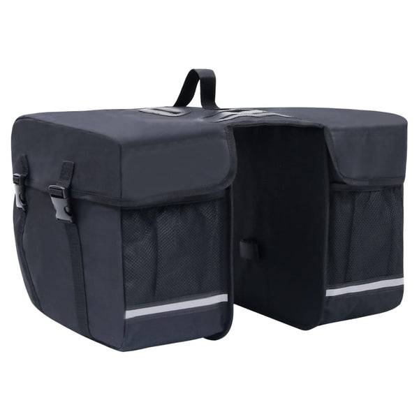 Double Bicycle Bag For Pannier Rack Waterproof 35 L Black
