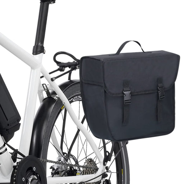 Vidaxl Single Bicycle Bag For Pannier Rack Waterproof 21 L Black Carrier & Pannier Racks