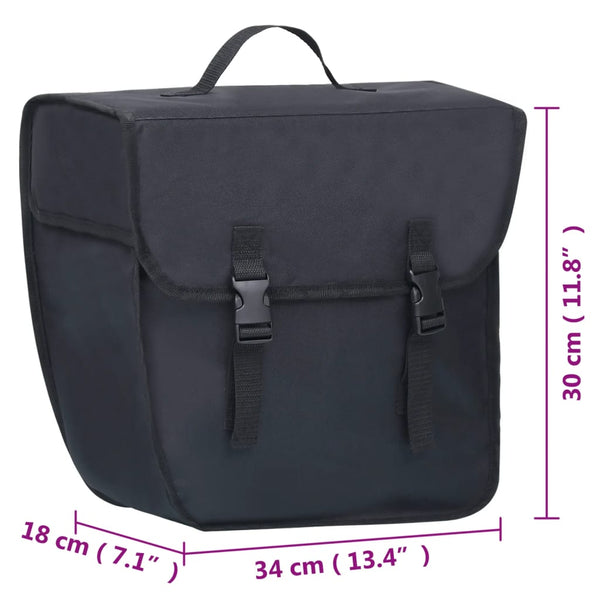Vidaxl Single Bicycle Bag For Pannier Rack Waterproof 21 L Black Carrier & Pannier Racks