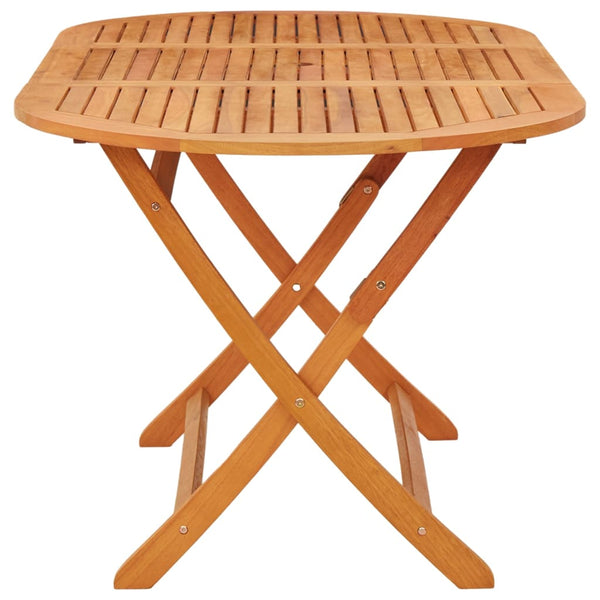 Folding Garden Table 160X85x75 Cm Solid Eucalyptus Wood Brown