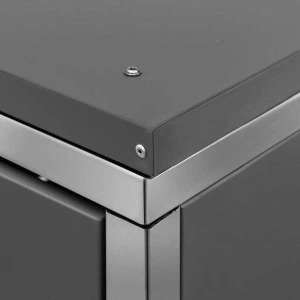 Single Wheelie Bin Shed 69X77.5X112.5 Cm Stainless Steel Sheds Summerhouses Carports