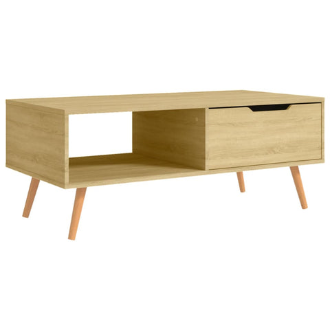 Coffee Table Sonoma Oak 100X49.5X43 Cm Engineered Wood Coffee Tables