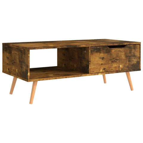 Coffee Table Smoked Oak 100X49.5X43 Cm Engineered Wood Coffee Tables