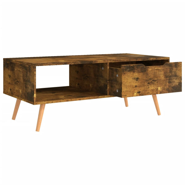 Coffee Table Smoked Oak 100X49.5X43 Cm Engineered Wood Coffee Tables