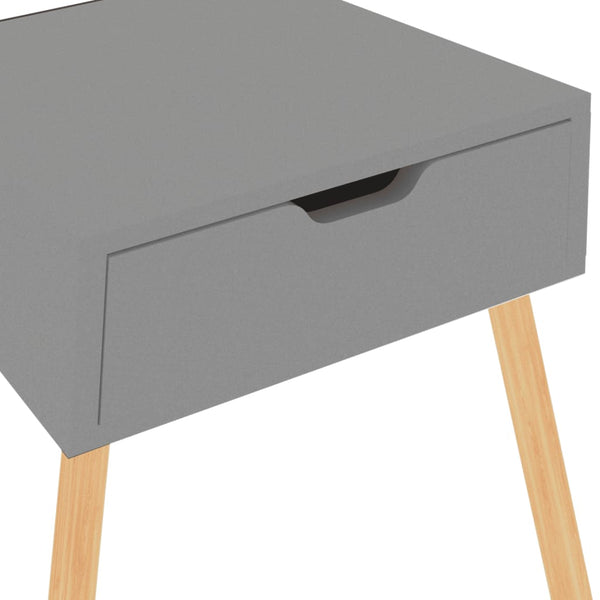 Bedside Cabinets 2 Pcs Grey 40X40x56 Cm Engineered Wood Bedside Tables