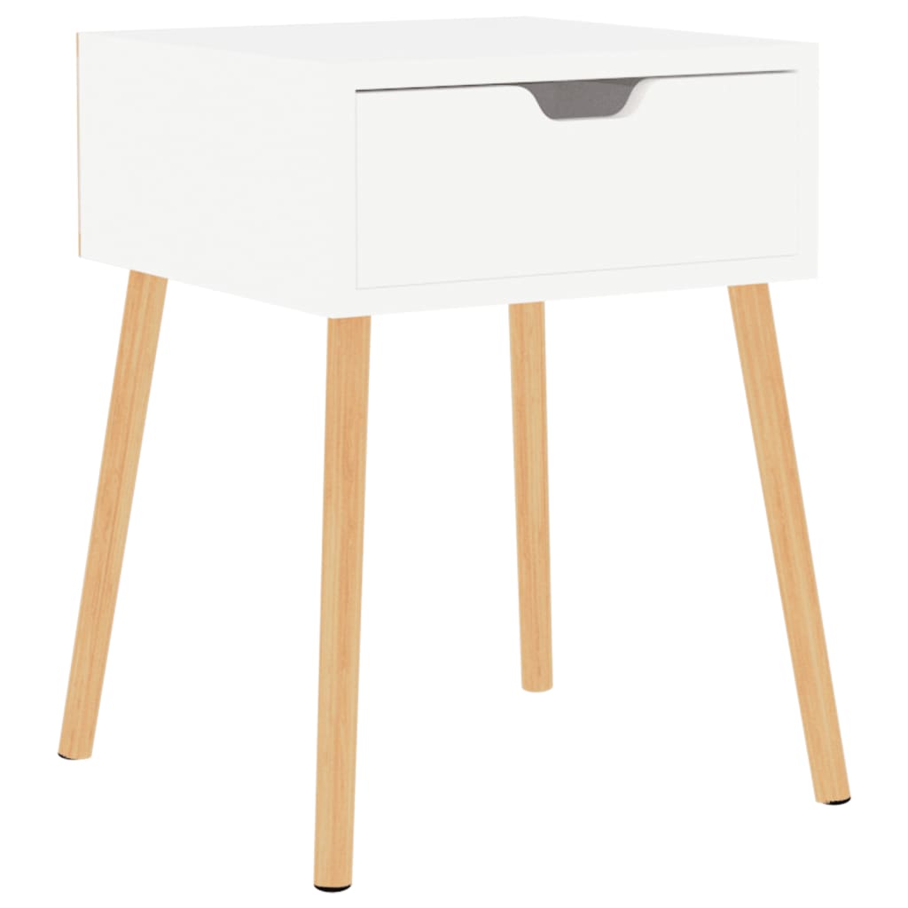 Bedside Cabinet High Gloss White 40X40x56 Cm Engineered Wood Bedside Tables