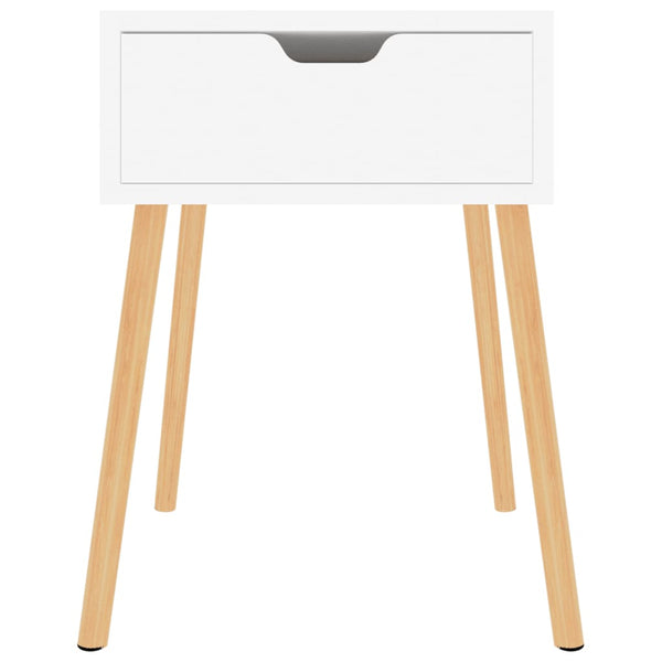 Bedside Cabinet High Gloss White 40X40x56 Cm Engineered Wood Bedside Tables