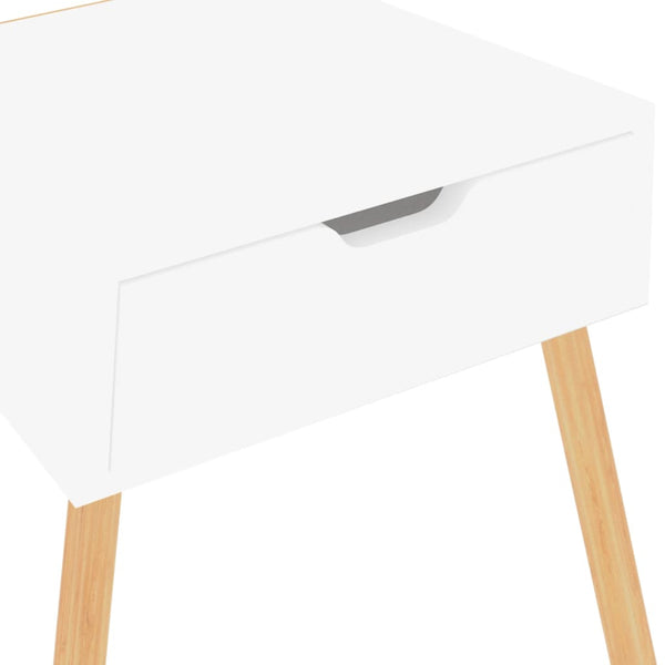 Bedside Cabinet High Gloss White 40X40x56 Cm Engineered Wood Bedside Tables