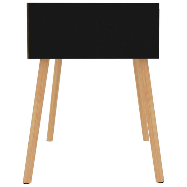 Bedside Cabinet High Gloss Black 40X40x56 Cm Engineered Wood Bedside Tables