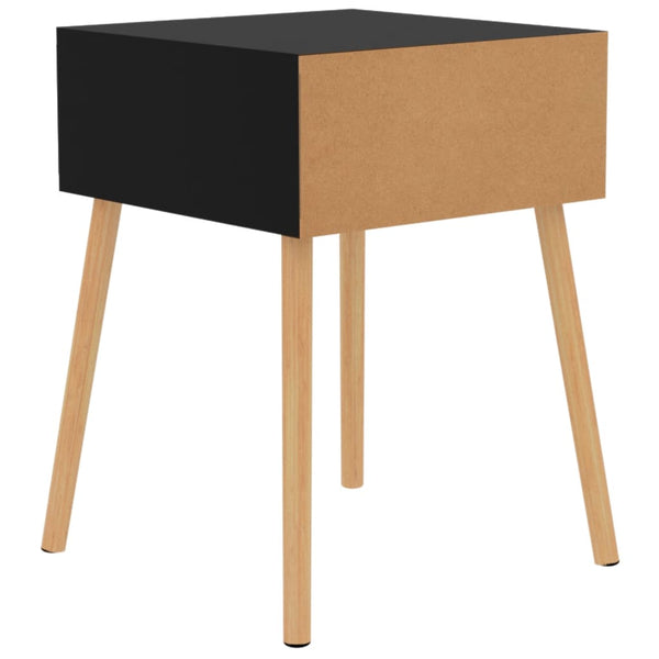Bedside Cabinets 2 Pcs High Gloss Black 40X40x56 Cm Engineered Wood Bedside Tables