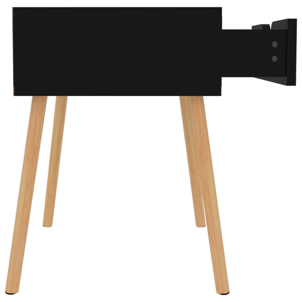 Bedside Cabinets 2 Pcs High Gloss Black 40X40x56 Cm Engineered Wood Bedside Tables