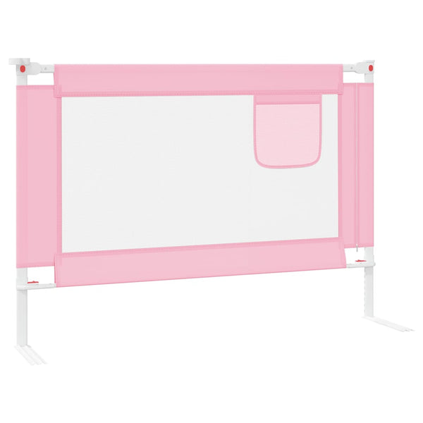 Vidaxl Toddler Safety Bed Rail Pink 90X25 Cm Fabric Bed Guards