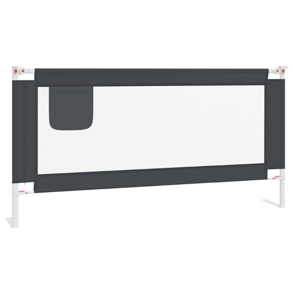 Little One Safety Bed Rail Dark Grey 180X25 Cm Fabric Edge & Corner Guards
