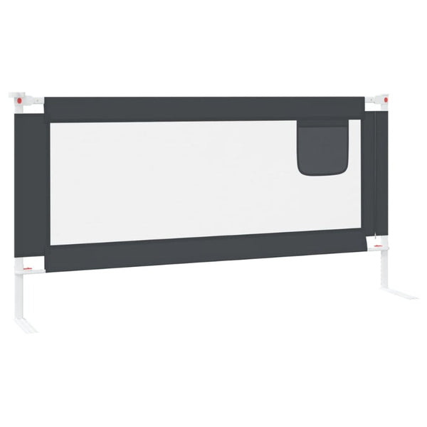 Little One Safety Bed Rail Dark Grey 180X25 Cm Fabric Edge & Corner Guards