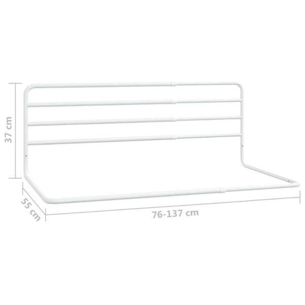 Edge & Corner Guards Toddler Safety Bed Rail White (76 137)X55 Cm Iron