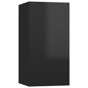 Tv Cabinet High Gloss Black 30.5X30x60 Cm Engineered Wood